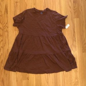 Old Navy short sleeve tiered mini swing dress, size 2X